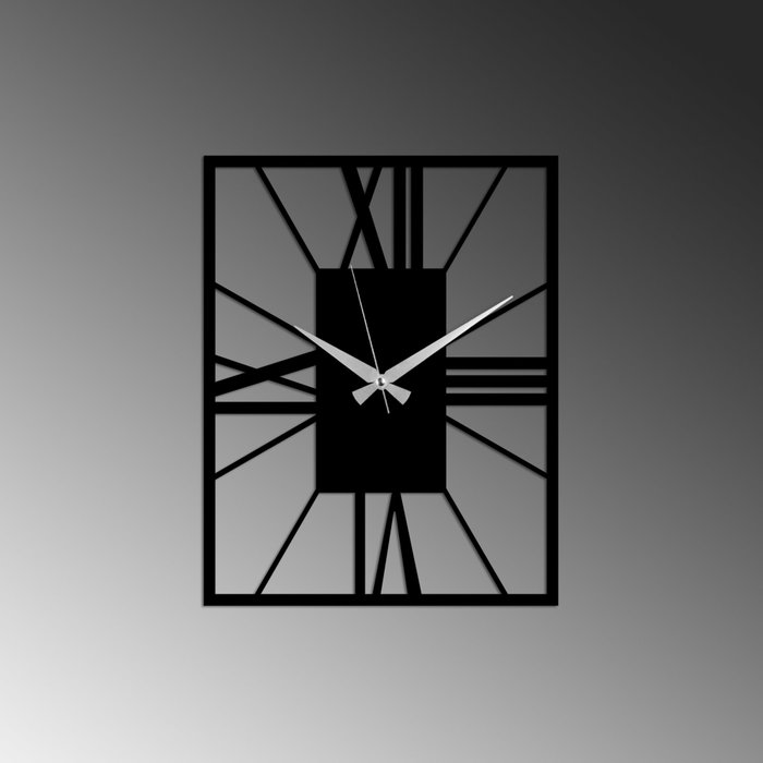 Wallity Reloj de Pared Decorativo de Metal Negro Wallity Reloj de Pared Decorativo de Metal Negro